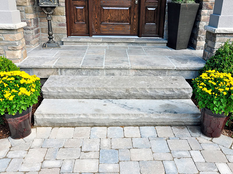 js-ns-6 Natural Stone Porch with Paver Walkway
