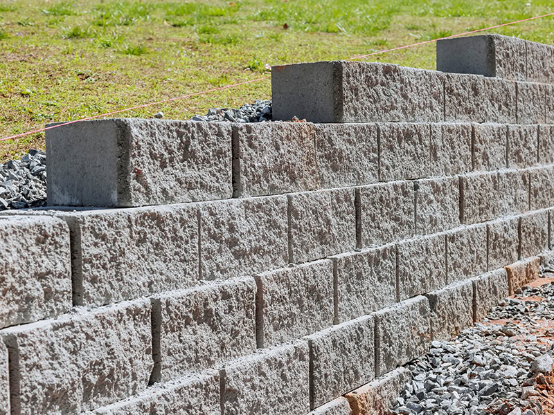 js-rw-1 Retaining Wall in Progress